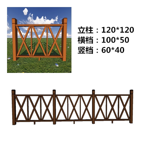 唐山塑木围栏厂家直销-塑木护栏材料尺寸组合